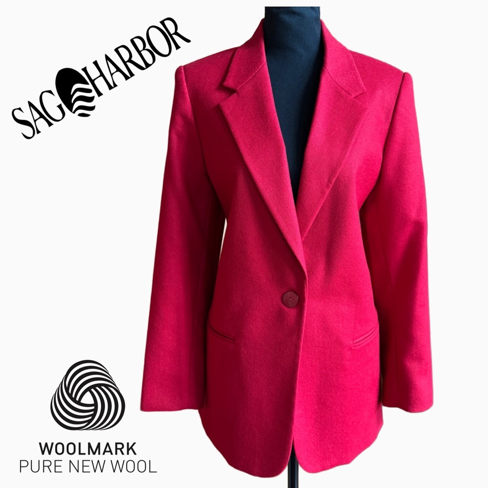 Wool Blazer Sag Harbor Red Fully Lined (12)